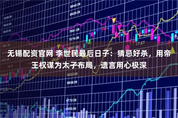 无锡配资官网 李世民最后日子：猜忌好杀，用帝王权谋为太子布局，遗言用心极深